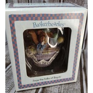 2004 Boyds Basketbearies A Basket of Birthday Wishes 3" Figurine Retired